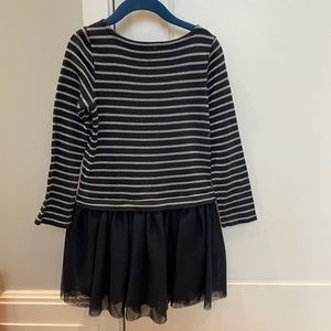 Petit bateau 6ans navy and silver with tulle dress